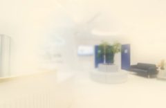 Simulated: the clinic reception with a posterior subcapsular cataract.