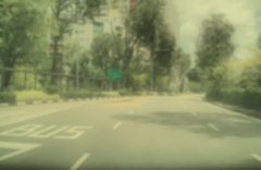 Simulated: the daytime drive with a nuclear cataract.
